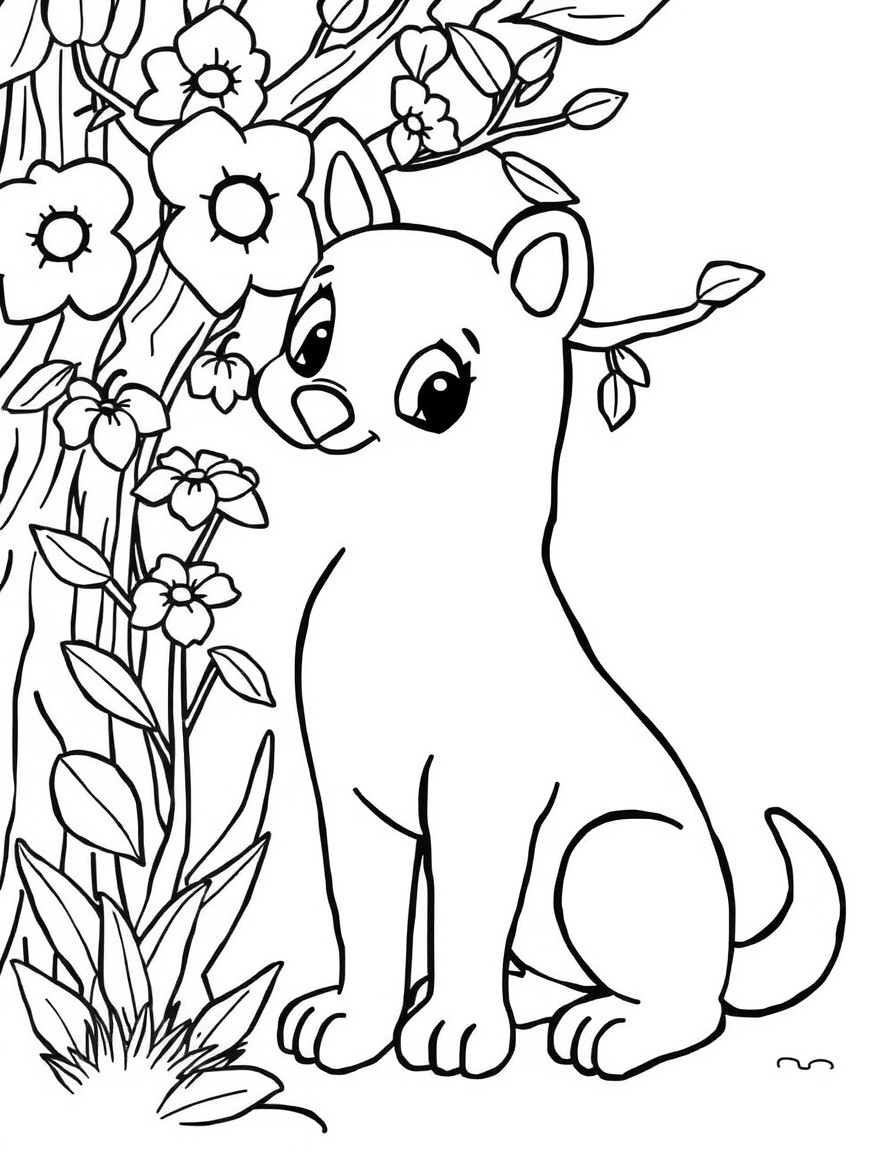 black and white outline, ready for coloring, coloring page with white background and black lines of: , simple black outlines, large clear spaces perfect for kids coloring