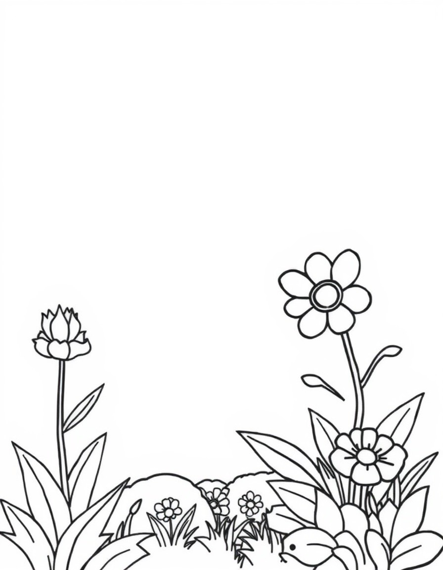 coloring page with pure white background and solid black lines only, no grayscale or shading: , thick black outlines, large clear spaces perfect for young children, clear outlines with good coloring spaces, perfect for printing