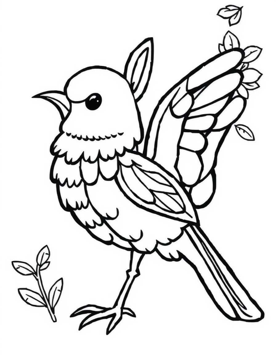 coloring page with pure white background and solid black lines only, no grayscale or shading: , thick black outlines, large clear spaces perfect for young children, clear outlines with good coloring spaces, perfect for printing