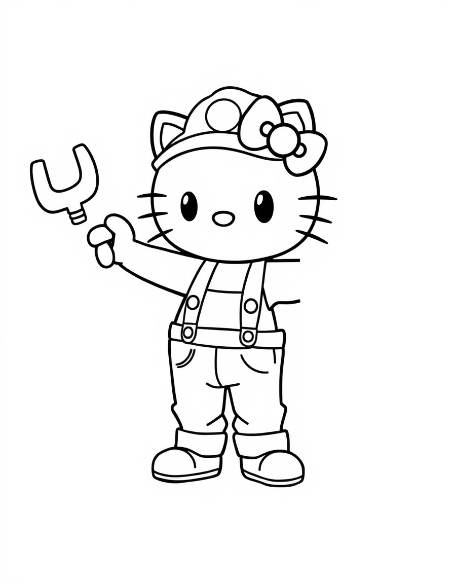 Cute plumber axolot similar to hello kitty