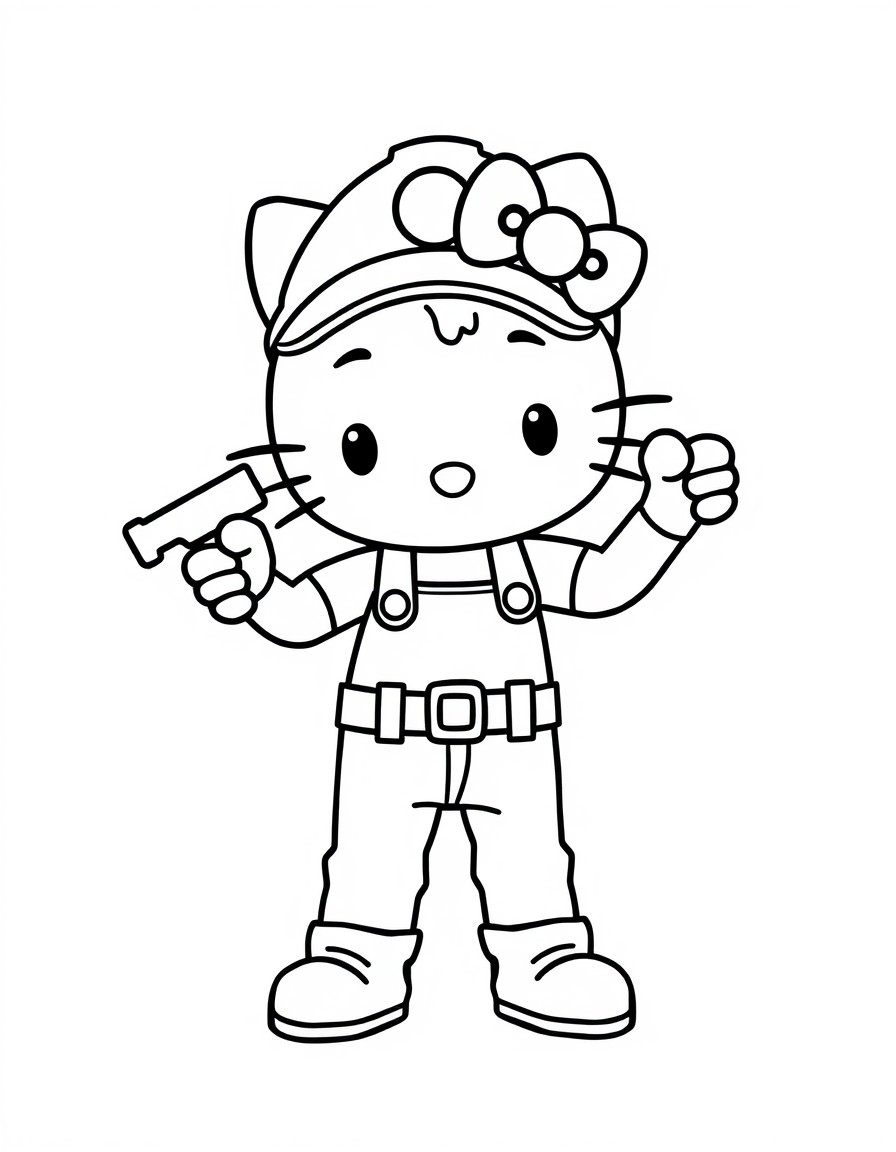 Cute plumber axolot similar to hello kitty