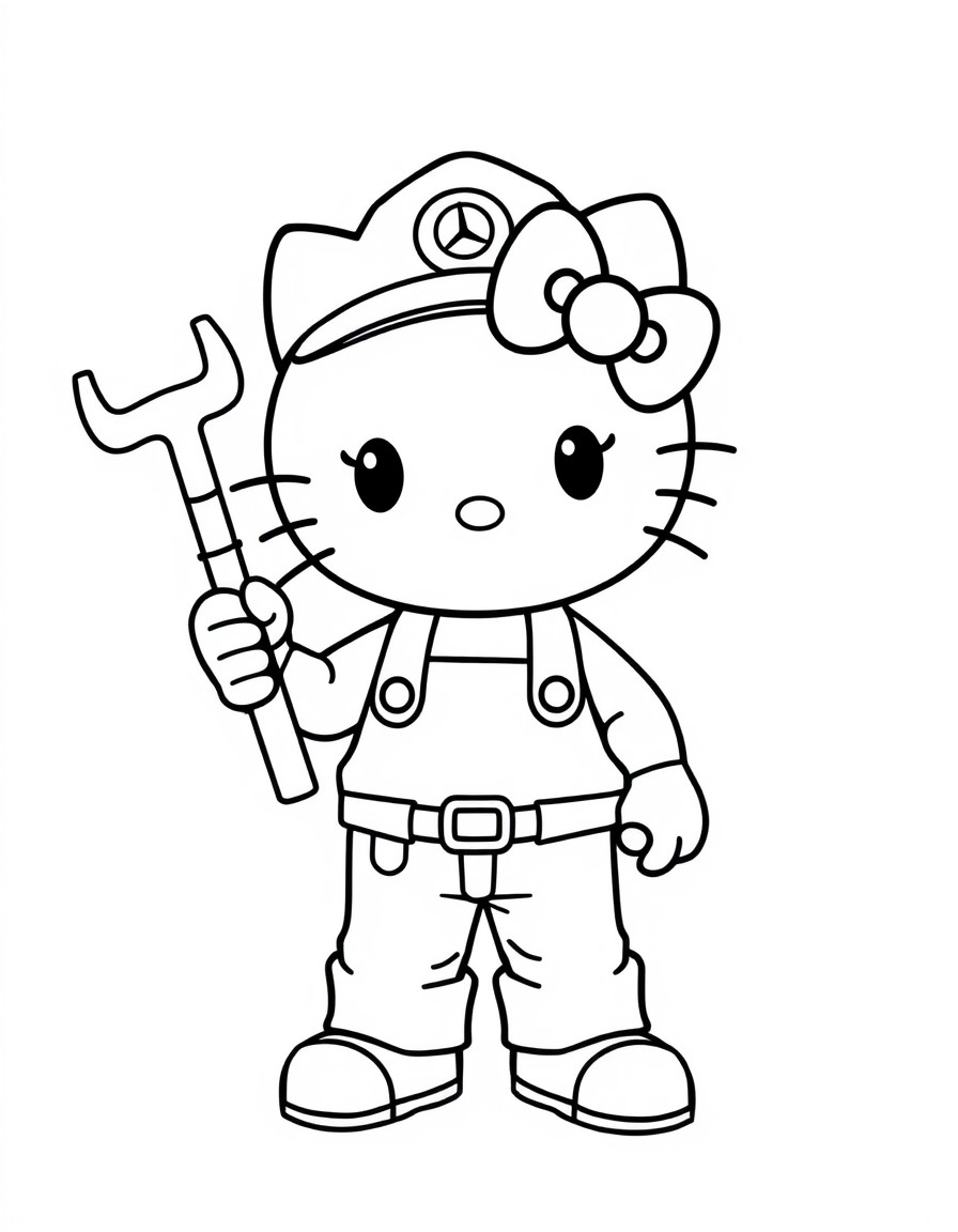 Cute plumber axolot similar to hello kitty