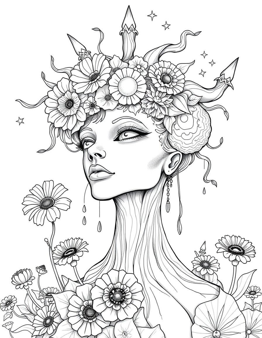 Insprate en el arte surrealista para crear imgenes para colorear