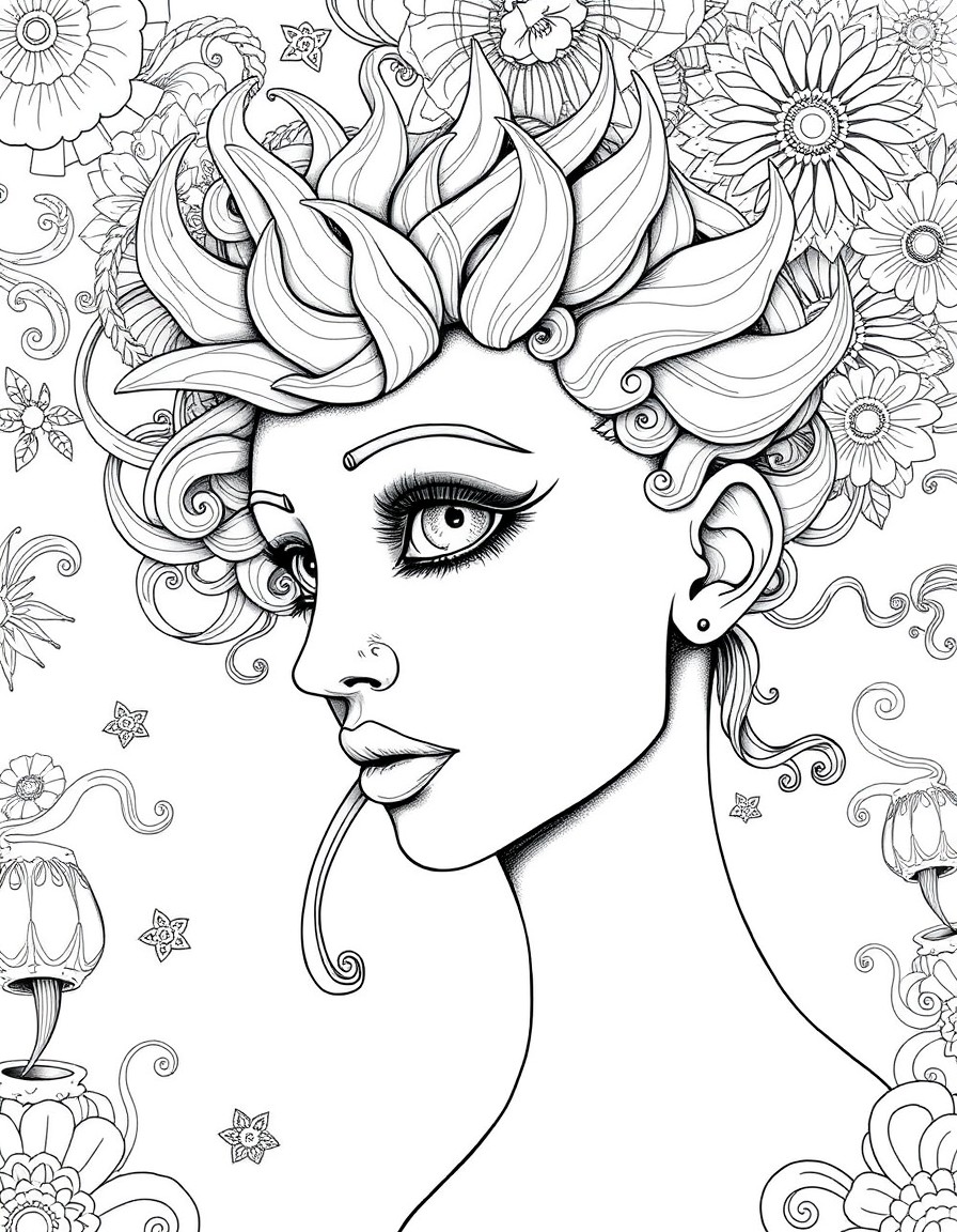 Insprate en el arte surrealista para crear imgenes para colorear