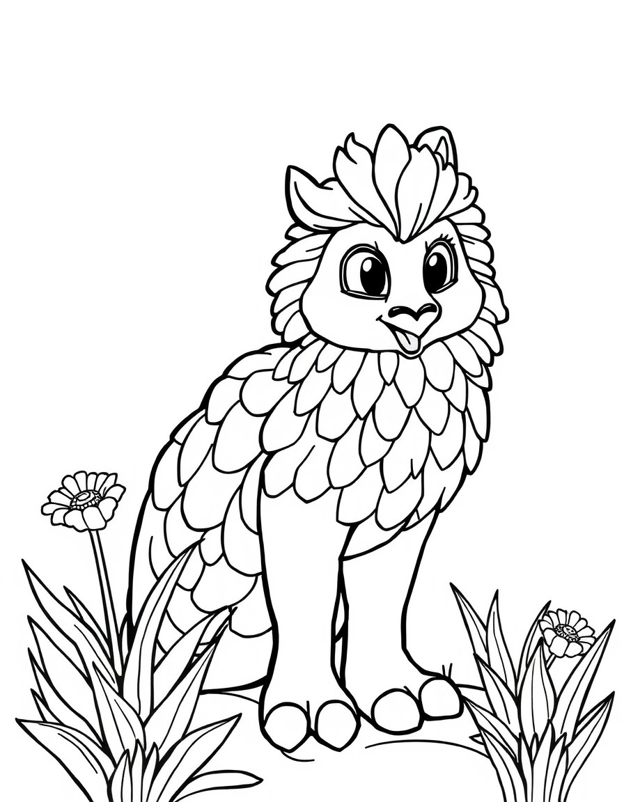 coloring page with pure white background and solid black lines only, no grayscale or shading: , thick black outlines, large clear spaces perfect for young children, clear outlines with good coloring spaces, perfect for printing