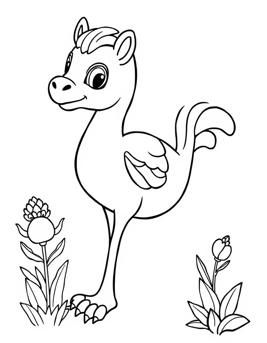 coloring page with pure white background and solid black lines only, no grayscale or shading: , thick black outlines, large clear spaces perfect for young children, clear outlines with good coloring spaces, perfect for printing