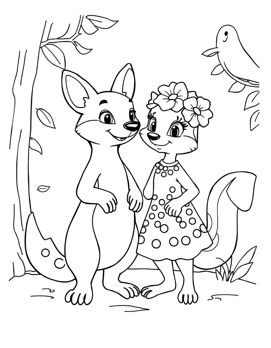 Era uma vez uma raposa e o beija flor,juntos tiveram muitas aventuras