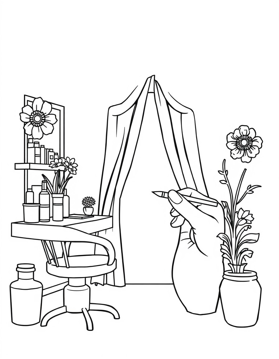 nails salon painting nails