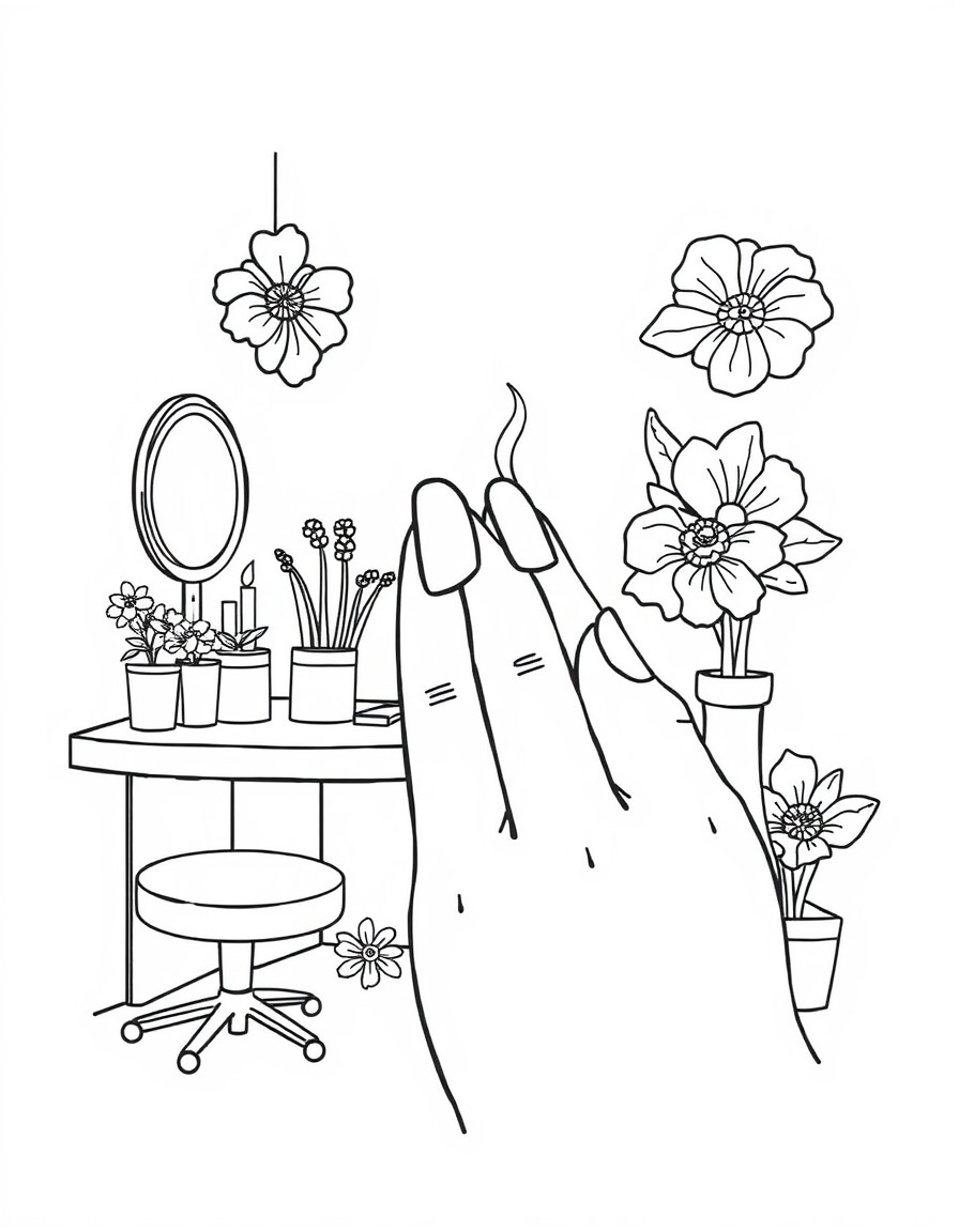 nails salon painting nails