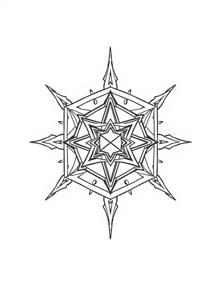 A Metatrons cube design accented with appropriate accoutrements