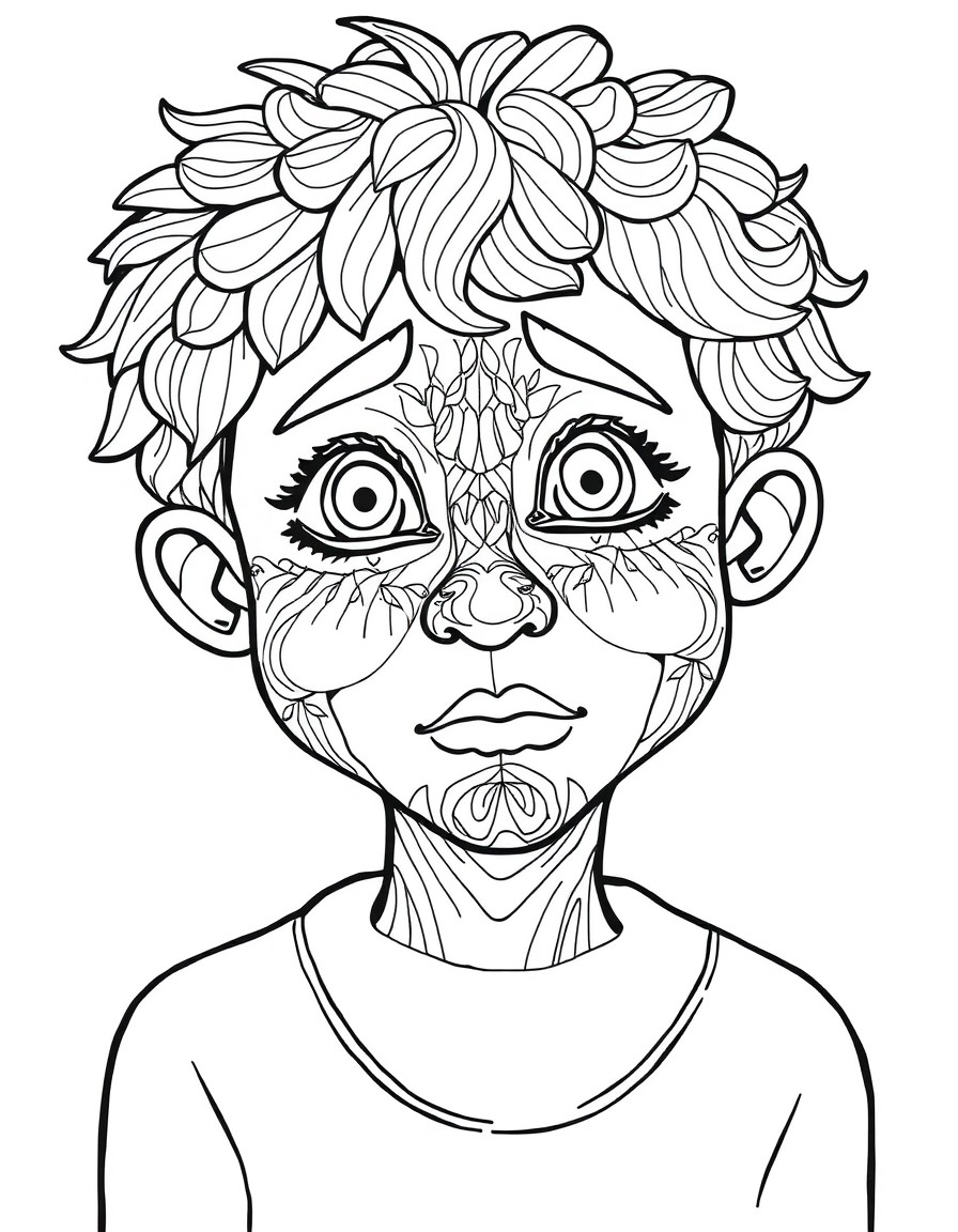 Coloring page that helps kids to understand their emotions.