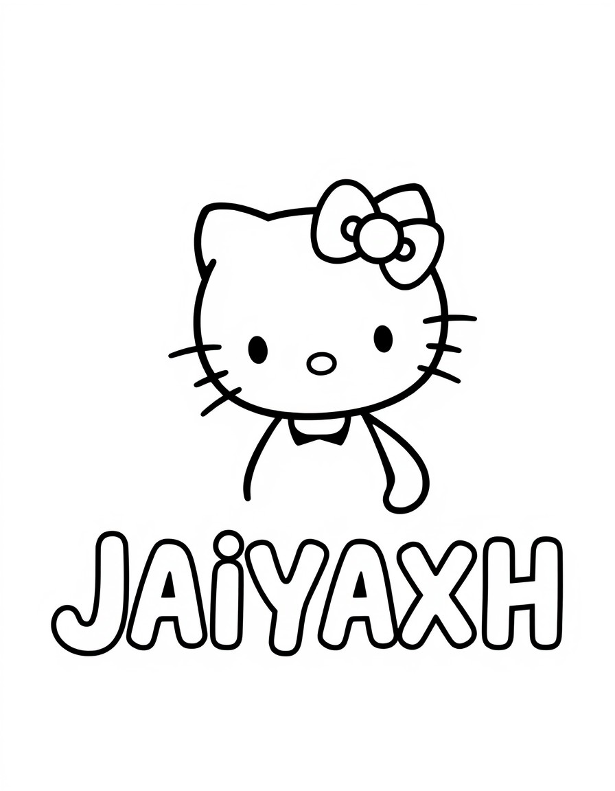 Jaiyaxh text in hello kitty style