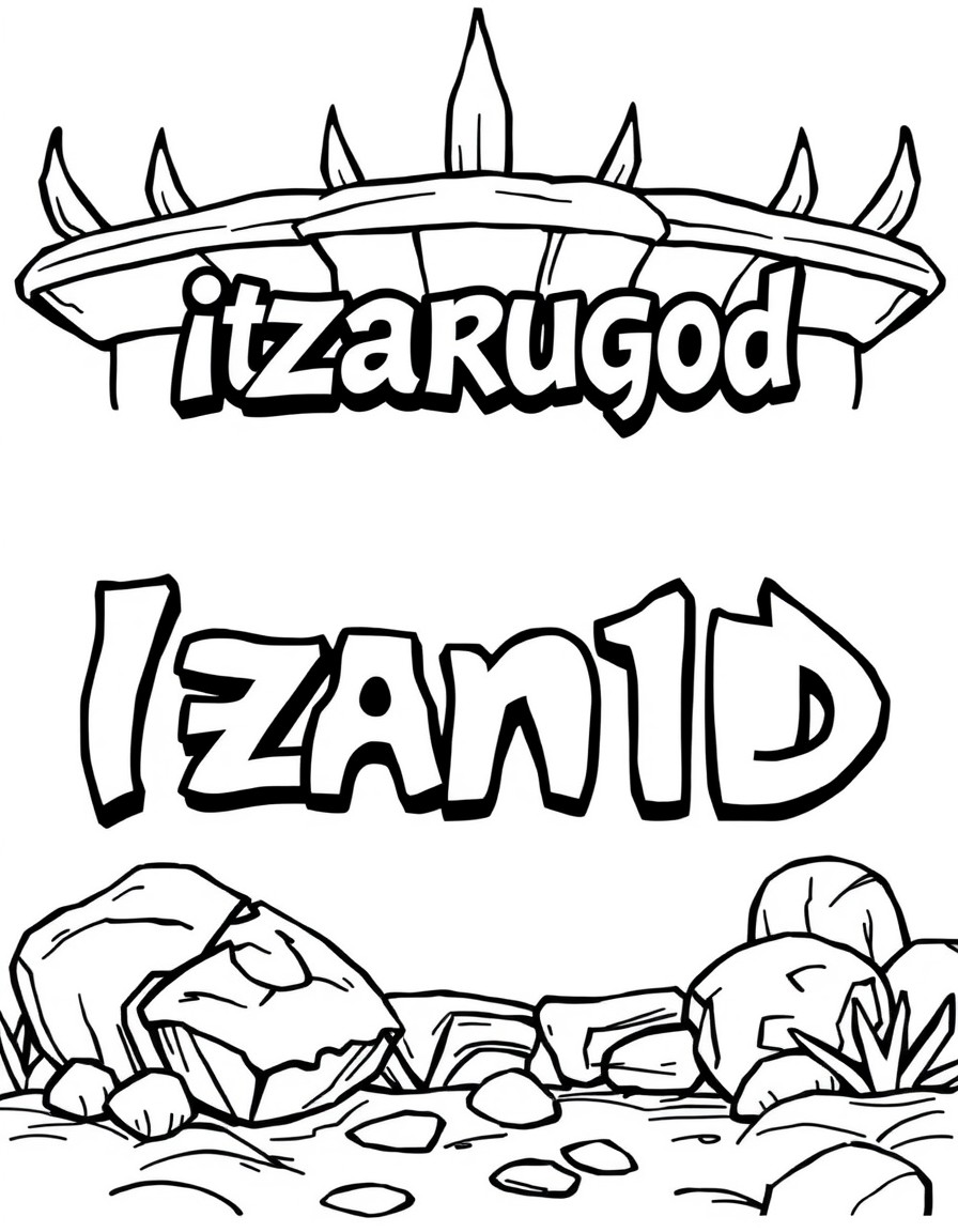 Itzarugod text in ban10 Omnitrix style