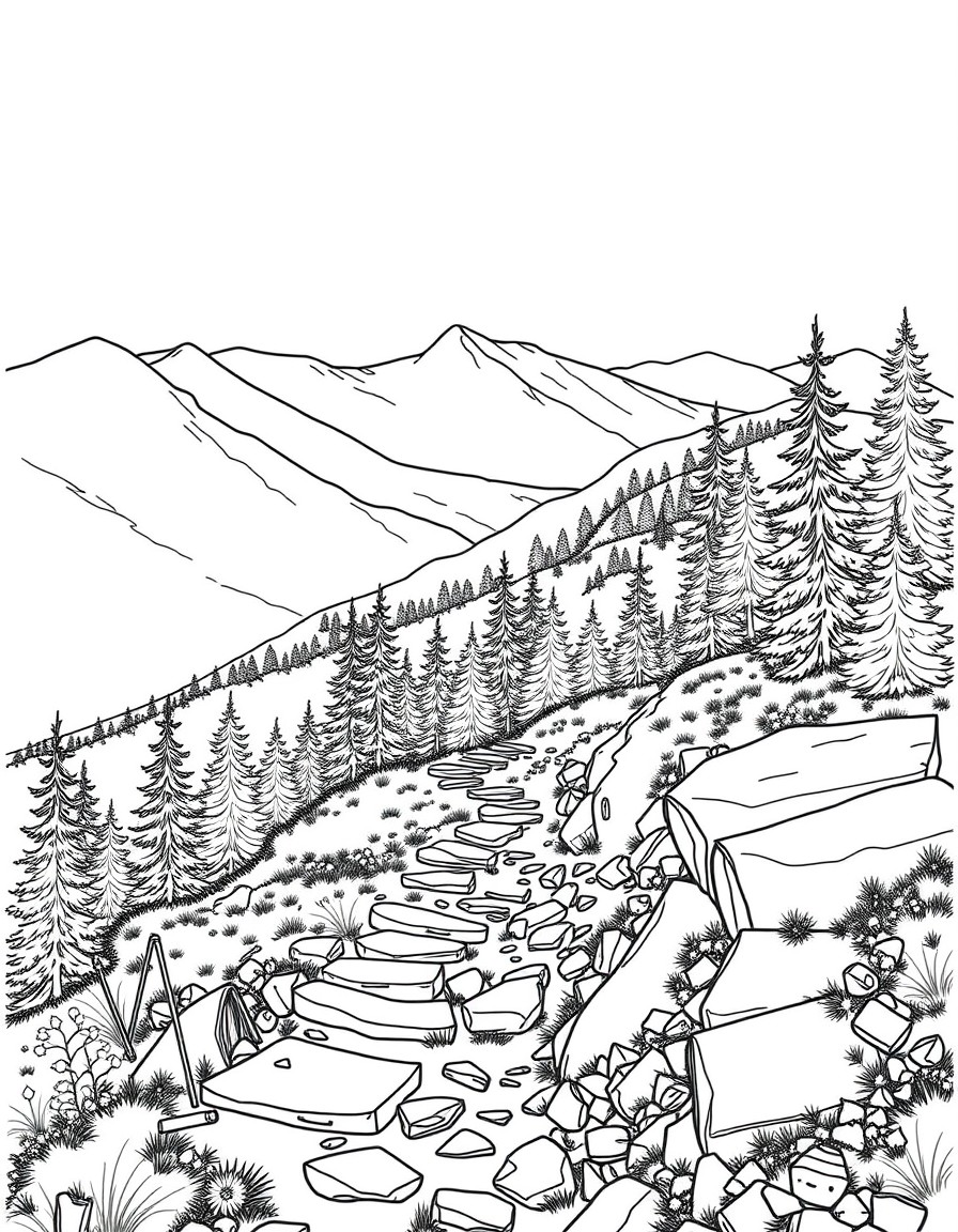 Pennsylvania Mountain trail hiking