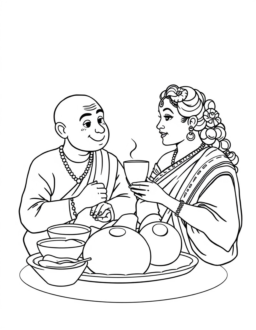 idli and dosa talking with chai  biscuit