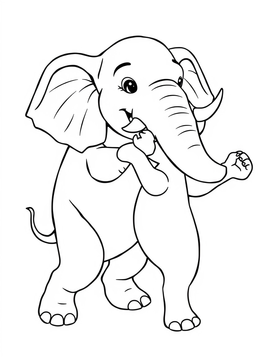 dog dancing with elephant