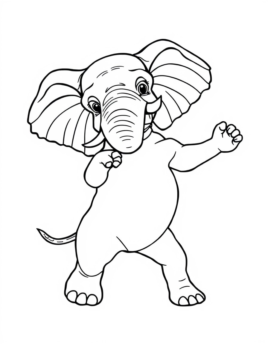 dog dancing with elephant