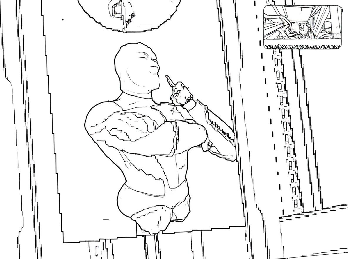 Make this a high-quality black and white COLORING PAGE with white background, only black lines, NO big gray areas, and clear, thick bold outlines, well-defined shapes, and clean edges. Remove all shad