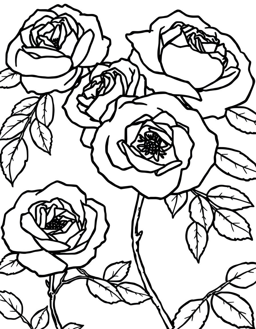 Rosas coloridas