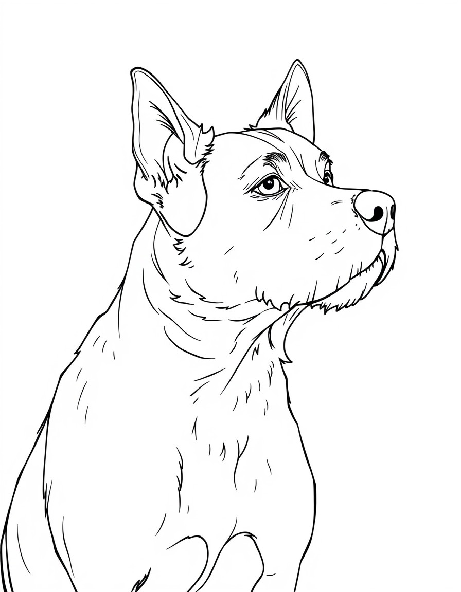 a grayscale image of a dog