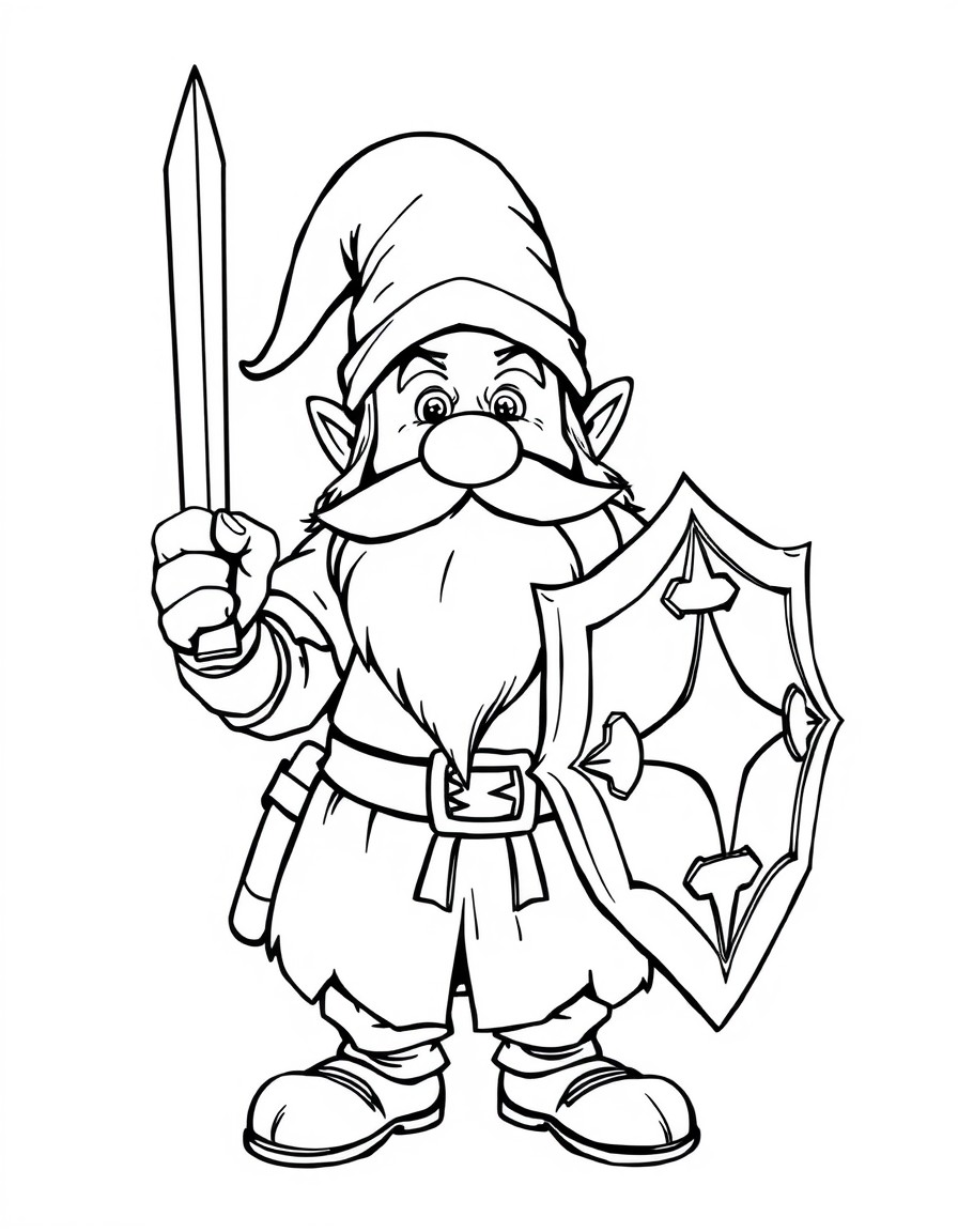 Dwarf with sword and shield