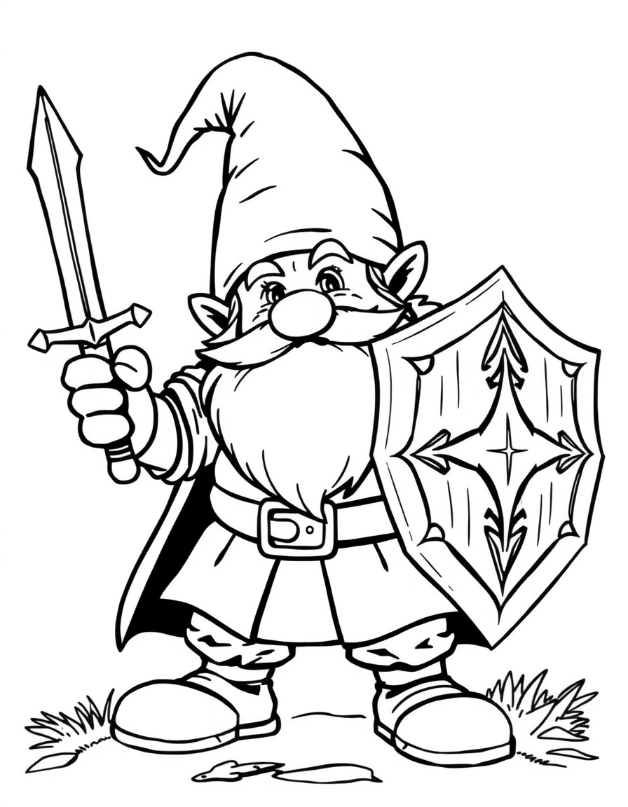 Dwarf with sword and shield