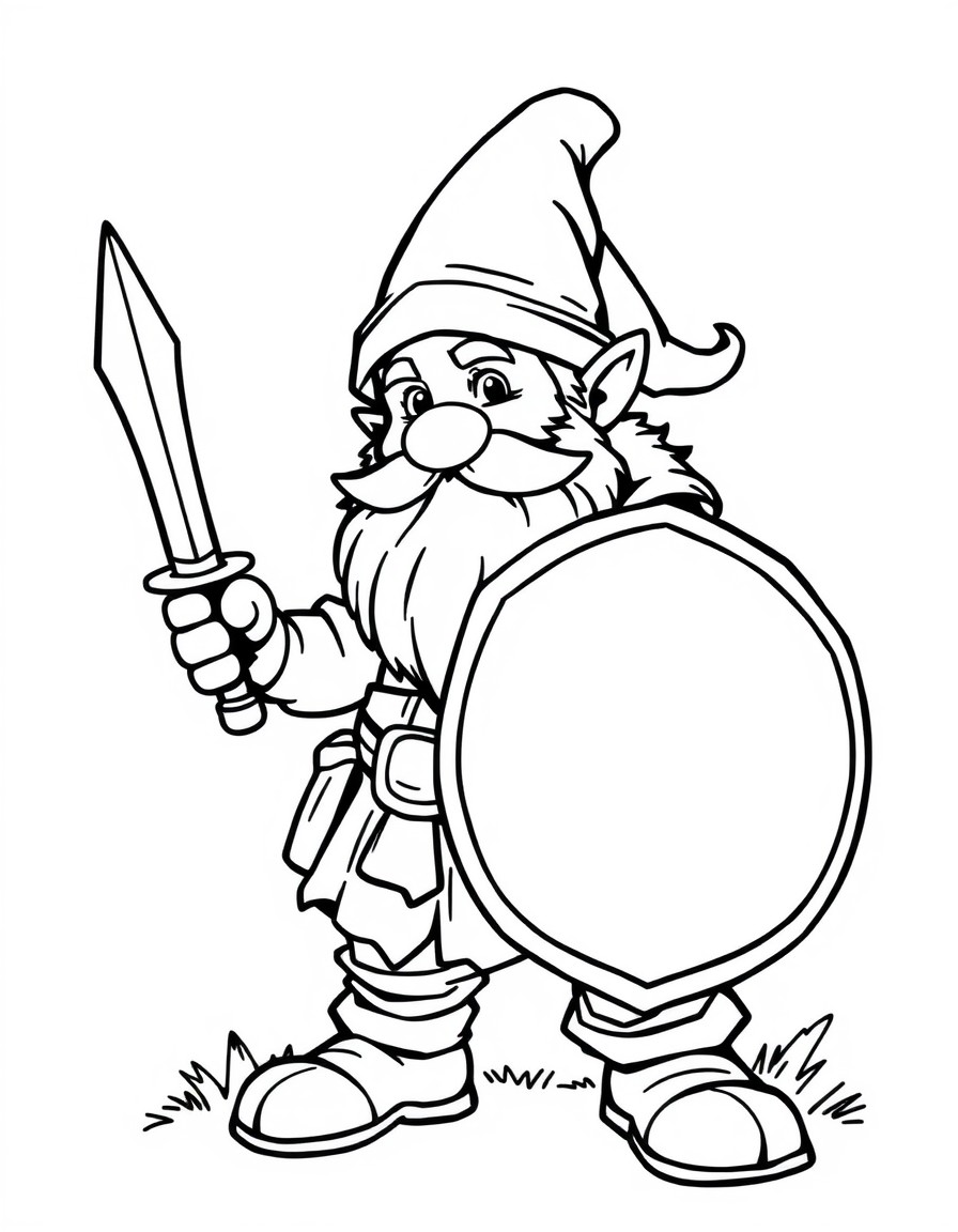 Dwarf with sword and shield