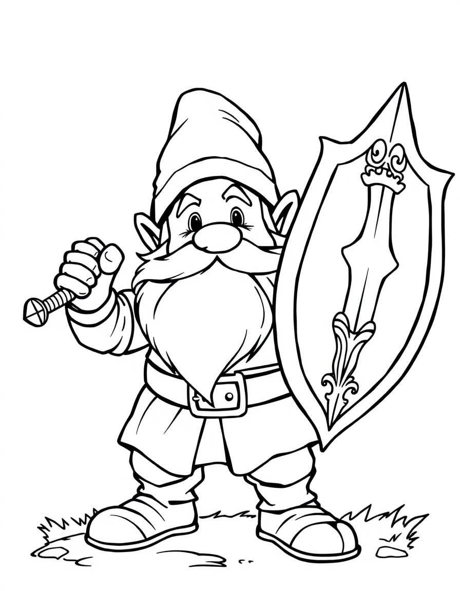 Dwarf with sword and shield