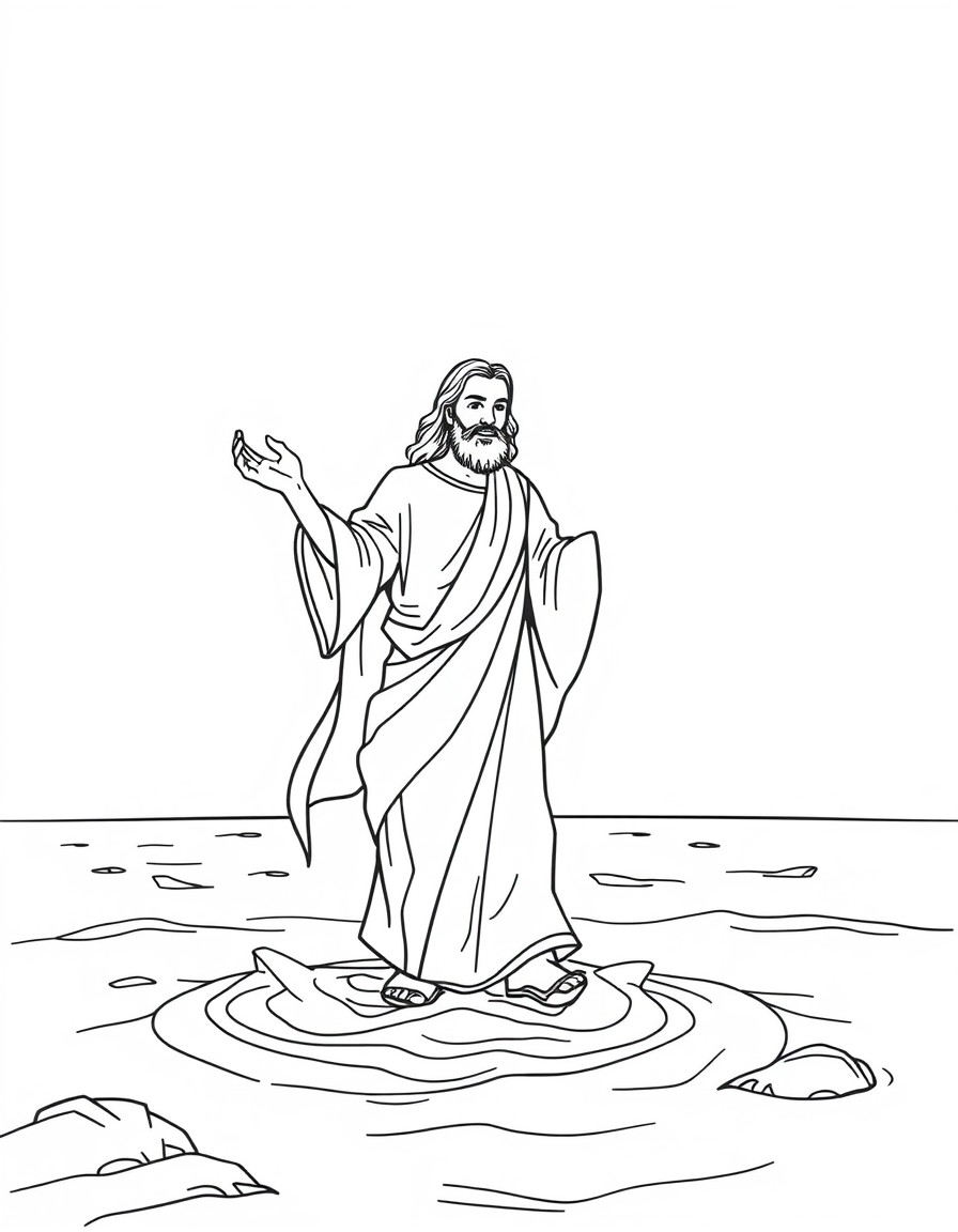 Jesus walking on the water