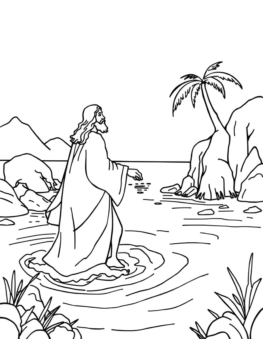 Jesus walking on the water