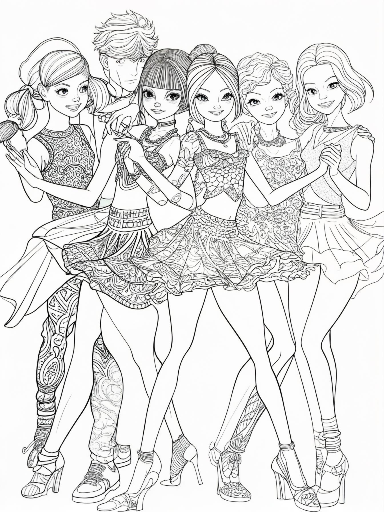 4 mdchen und 4 jungen tanzen, sie sind divers