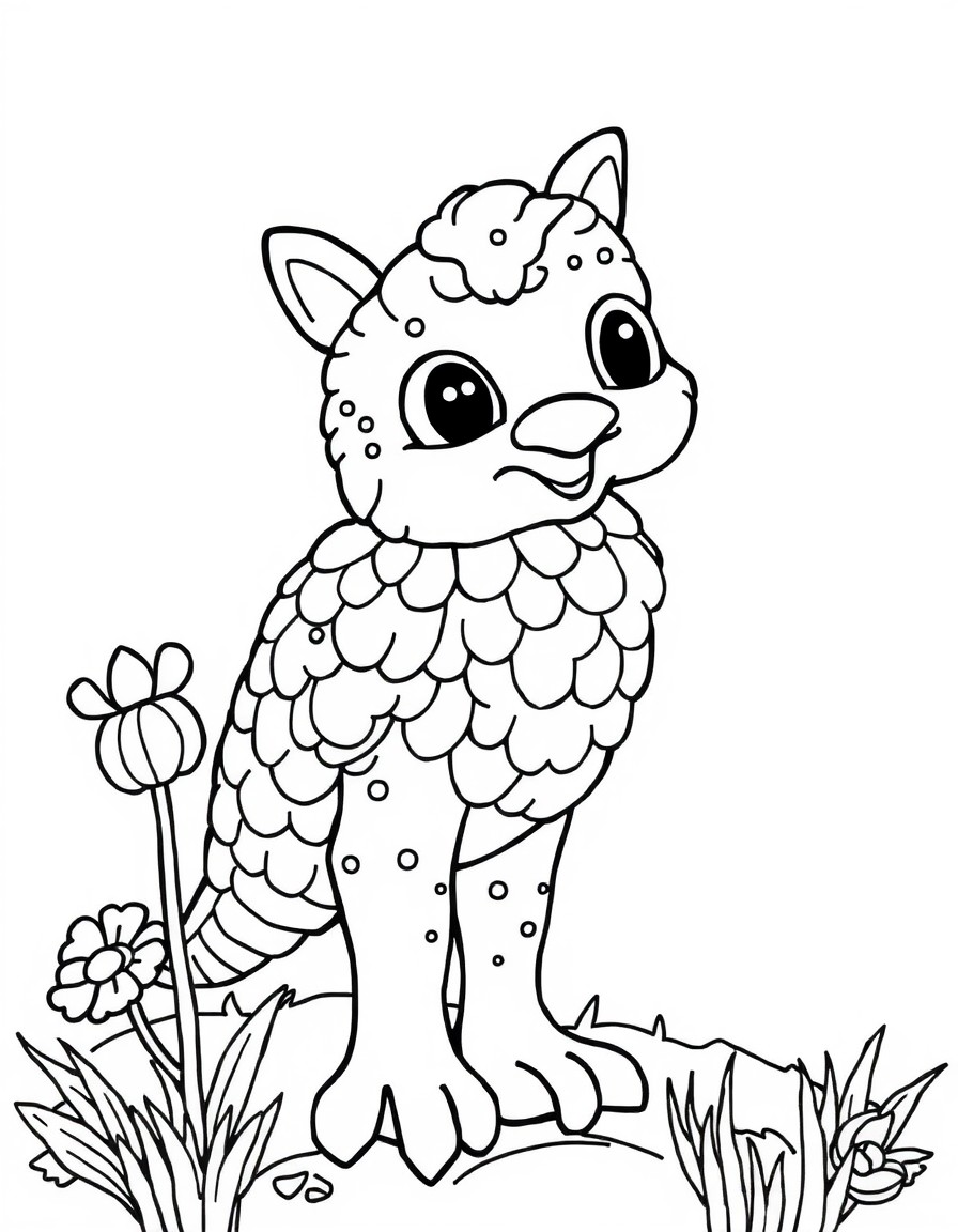 black and white outline, ready for coloring, coloring page with white background and black lines of: , simple black outlines, large clear spaces perfect for kids coloring