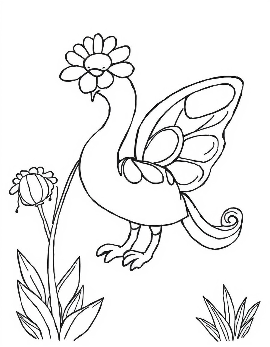 black and white outline, ready for coloring, coloring page with white background and black lines of: , simple black outlines, large clear spaces perfect for kids coloring