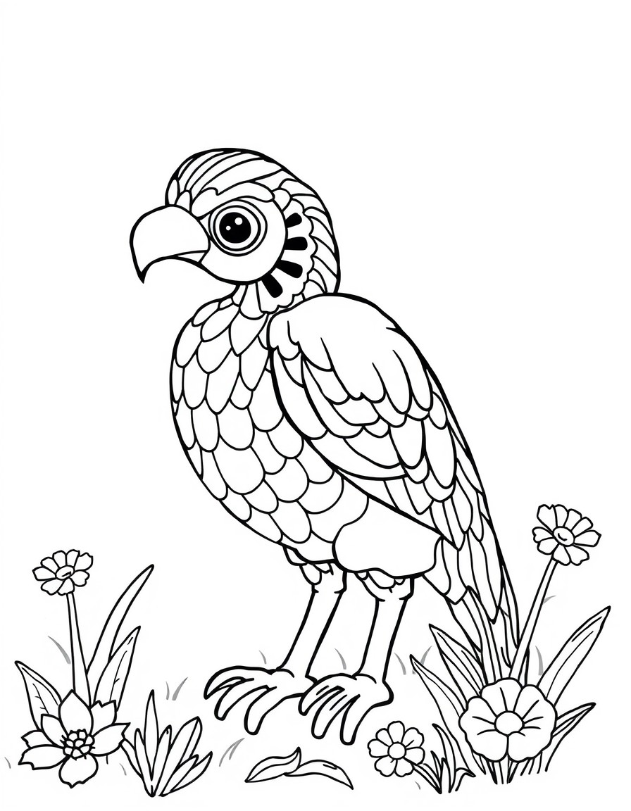 black and white outline, ready for coloring, coloring page with white background and black lines of: , simple black outlines, large clear spaces perfect for kids coloring