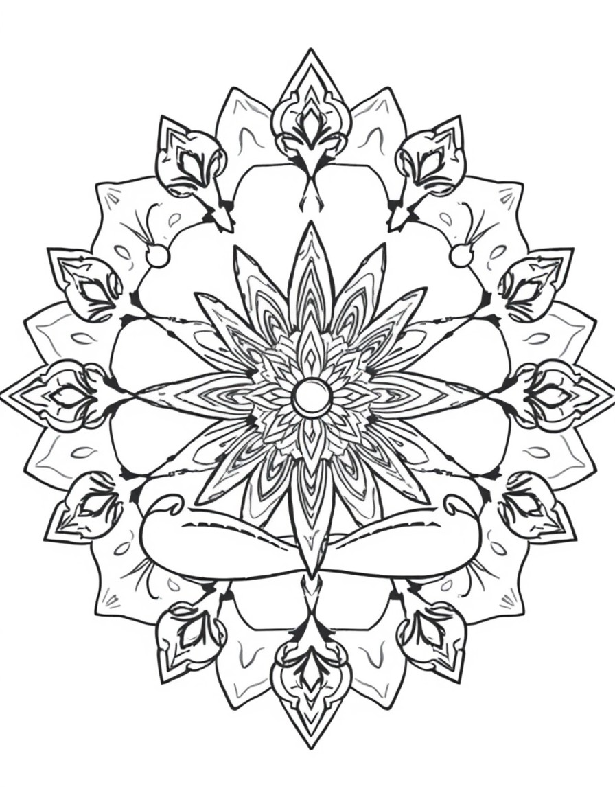 quiero que megeneres mandalas para coklorar y meditar