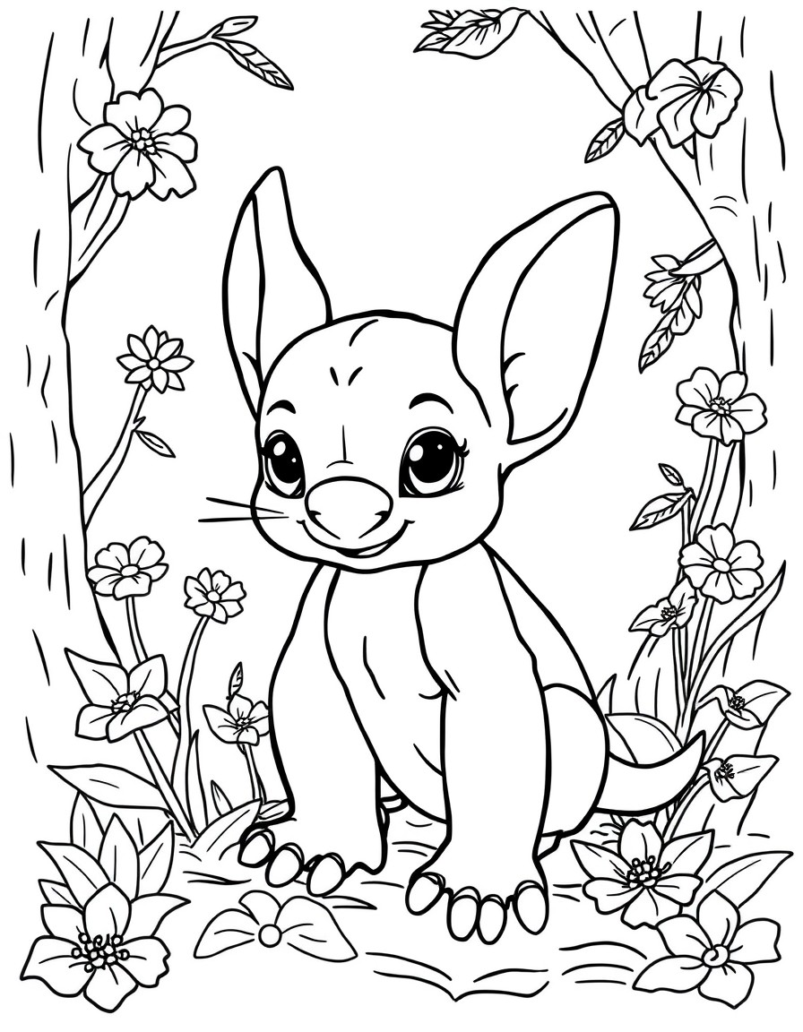 un stich en patinete