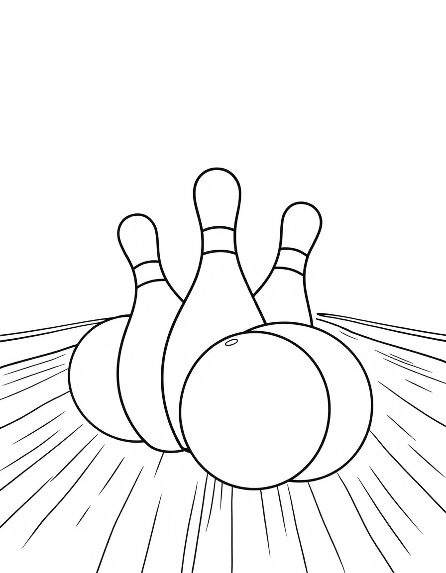 Can you create a coloring place A3 size for children? The theme that should return is bowling and the logo that has been added has been incorporated into it. Children should be able to color it.  with