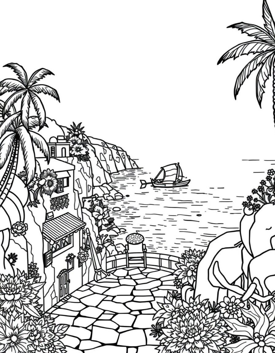 uma linda vista ao mar