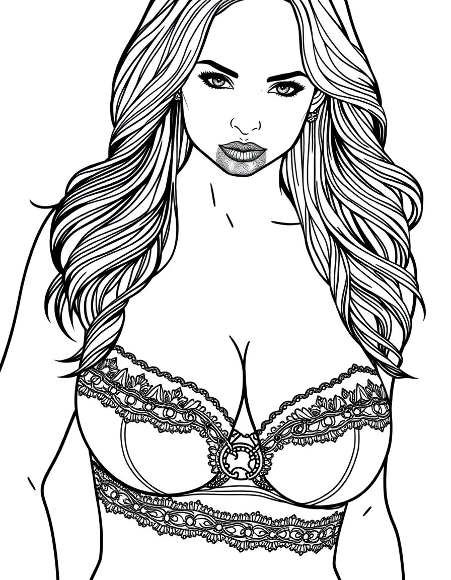 Mariska Hargitay in lingerie with no top