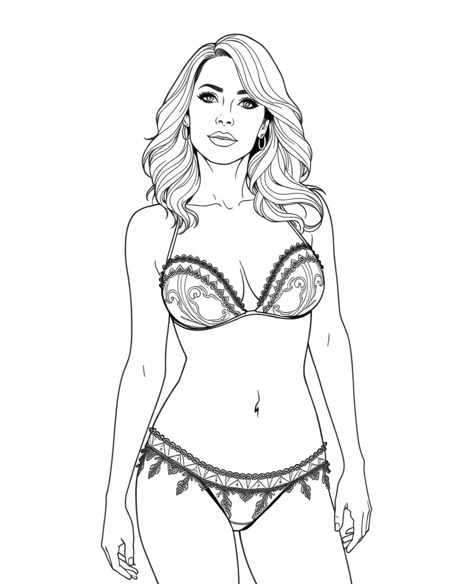 Mariska Hargitay in lingerie with no top