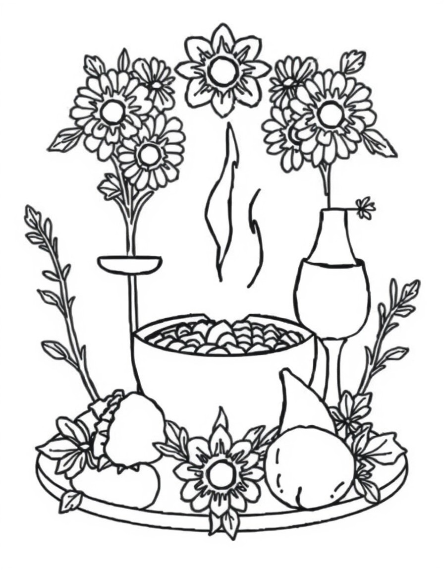 create a passover coloring page