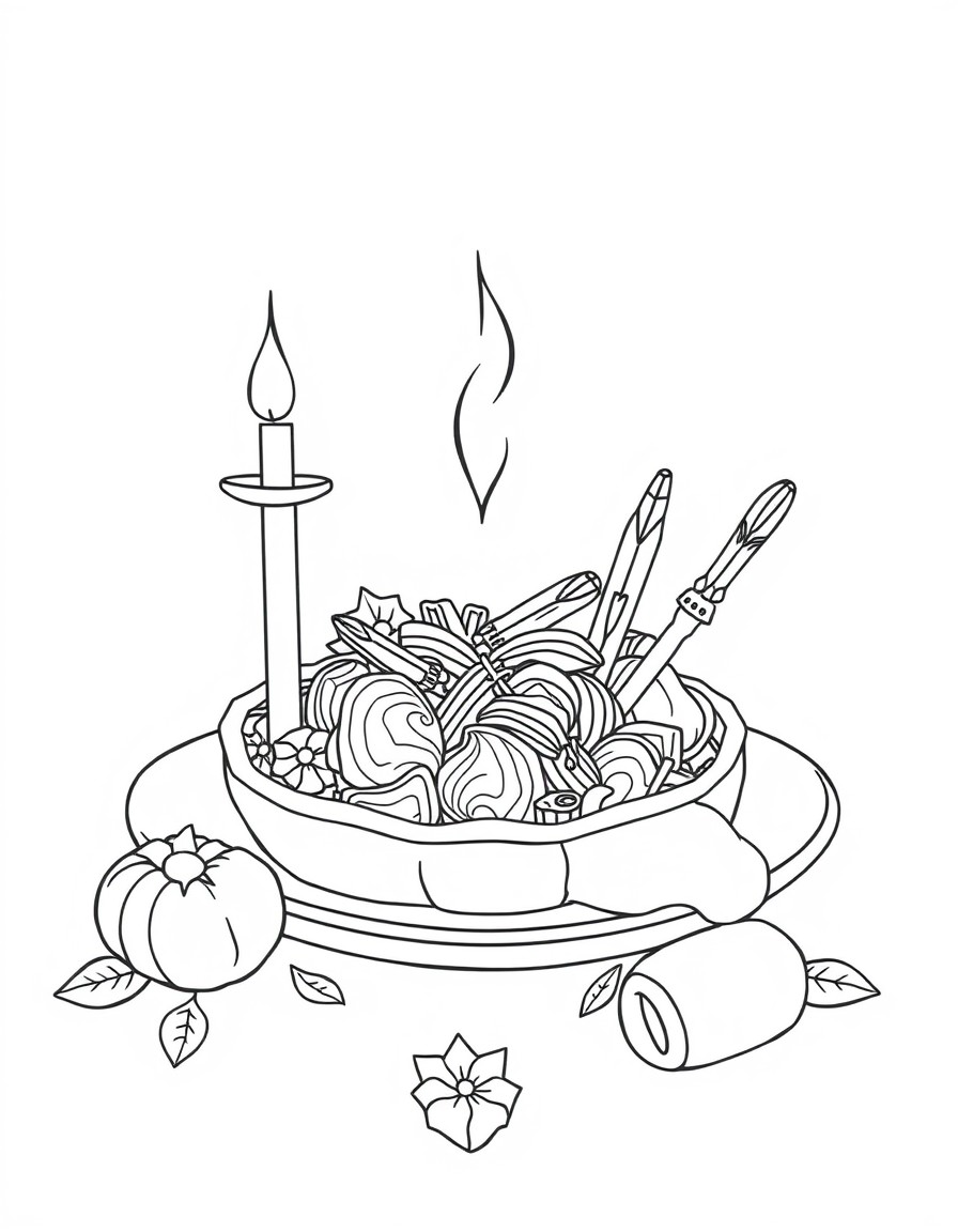 create a passover coloring page