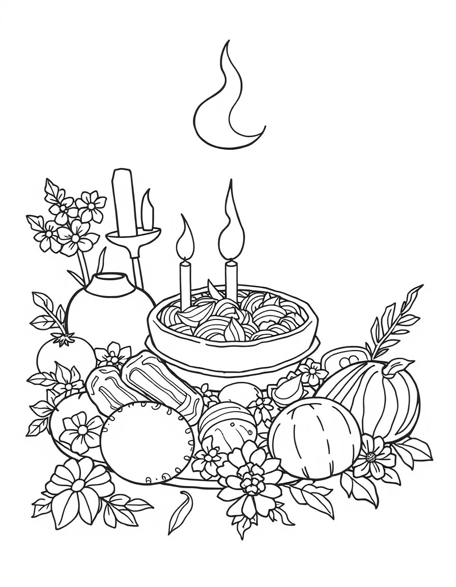 create a passover coloring page