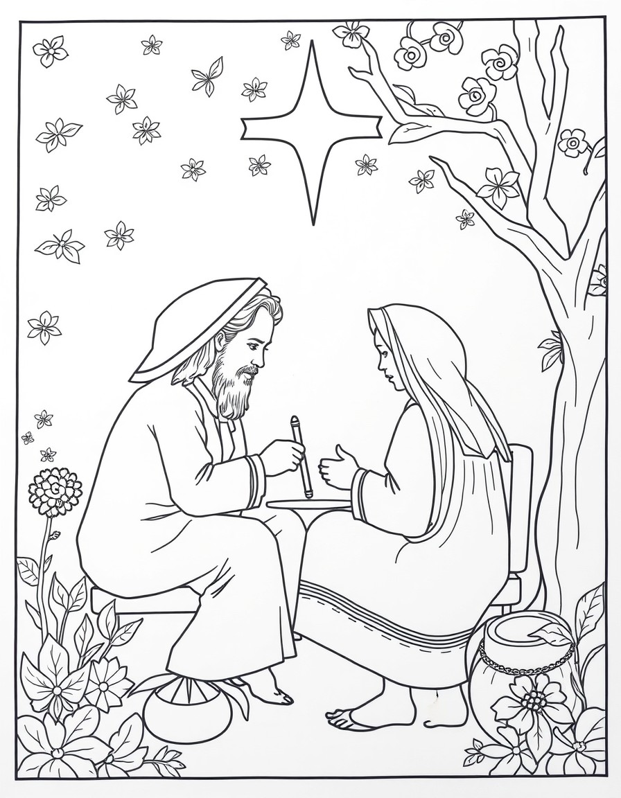 create a Jewish coloring book