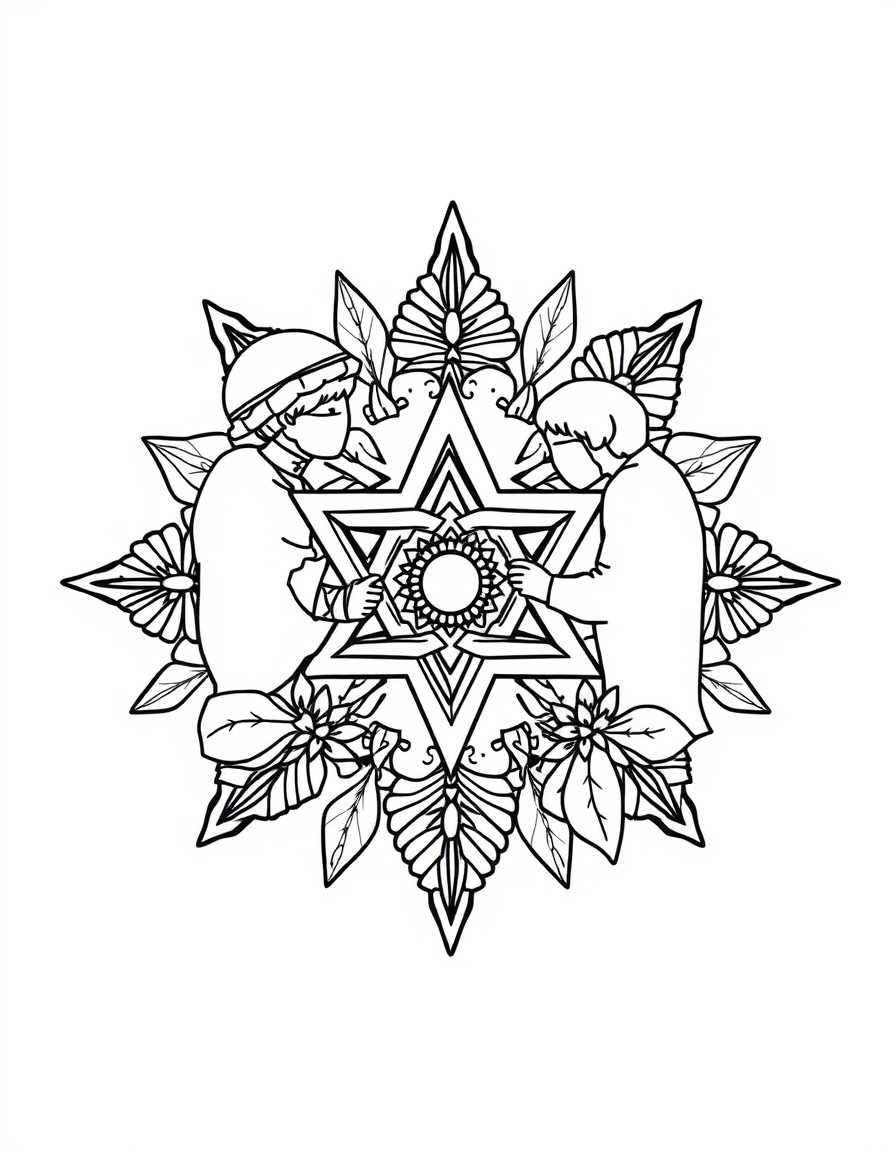 create a Jewish coloring book