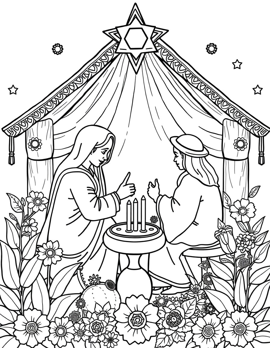 create a Jewish coloring book