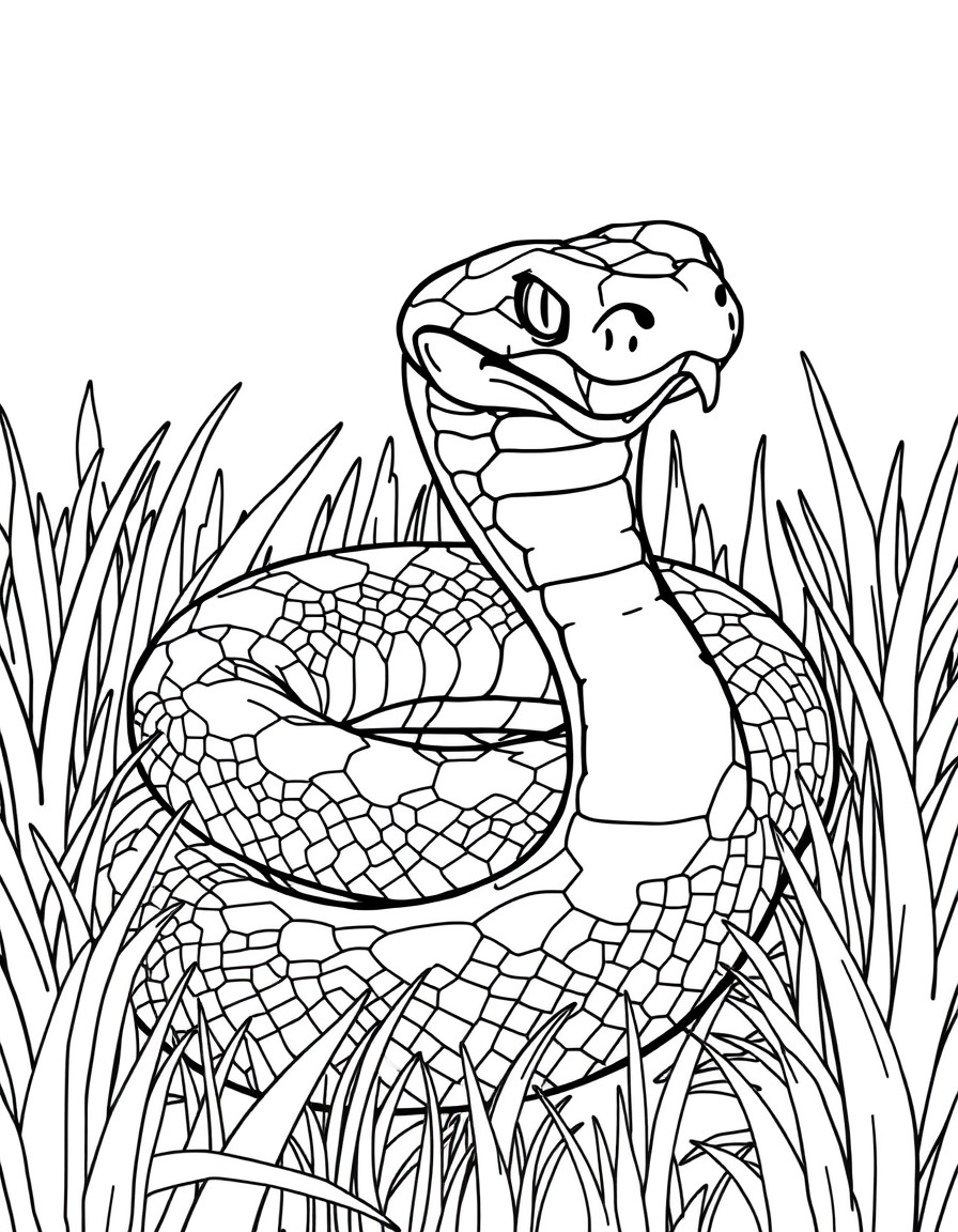 create a more photo realistic pixar version of a  boa constrictor snake in the grass, paying attention to details