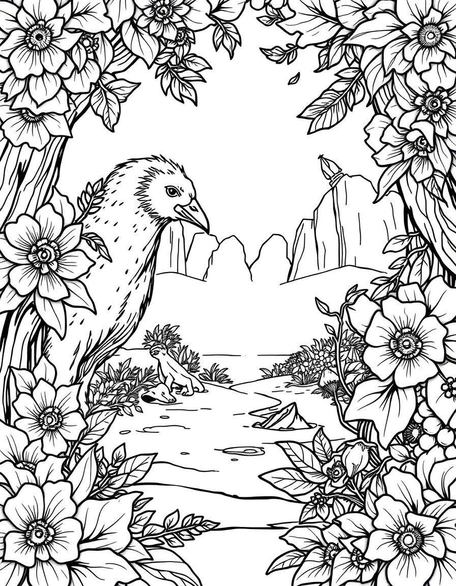 white background, black outlines, well-structured, ready for coloring, coloring page of: , very detailed, perfect for very advanced coloring