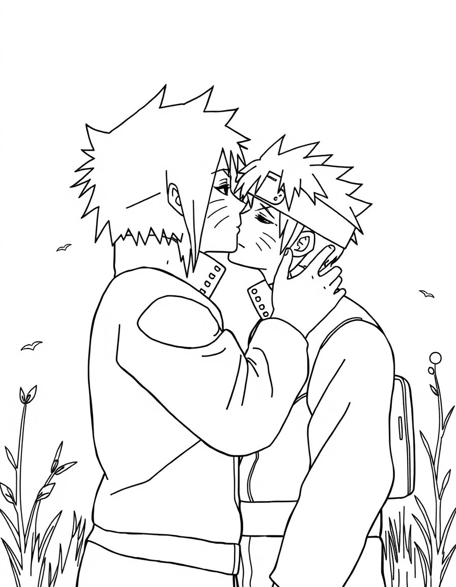 Naruto kissing hinata