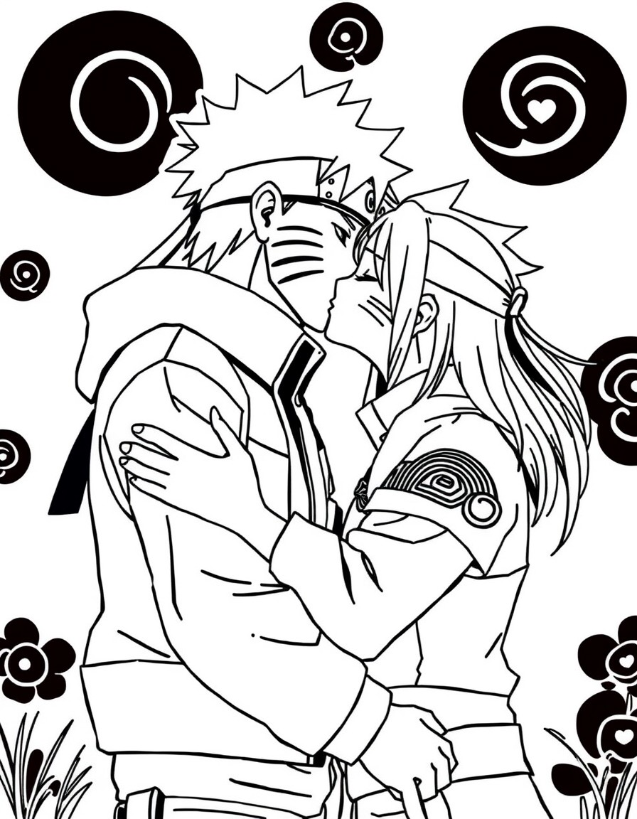 Naruto kissing hinata